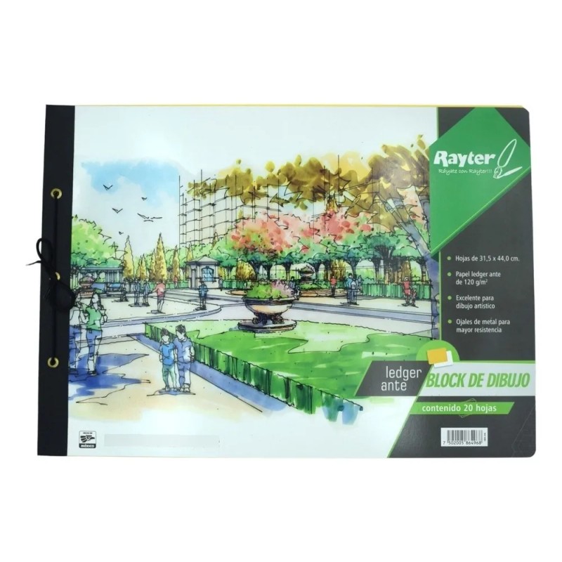 Block De Dibujo Ledger Ante Rayter Cont. 20 Hojas