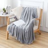 BYNZZUR Fleece Bed Blankets Queen Size Grey - Soft Lightweight