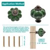 Seimneire 12pcs Dark Green Vintage Ceramic Cabinet Knobs and Drawer