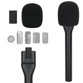 YOUSHARES Handheld Interview Microphone Holder for Hollyland Lark M2 - Iron Magnetic Slide Rail fits Hollyland Lark M1/A1/MAX/C1/150（Not for M2S) & Rode DJI Lavalier Wireless Mics