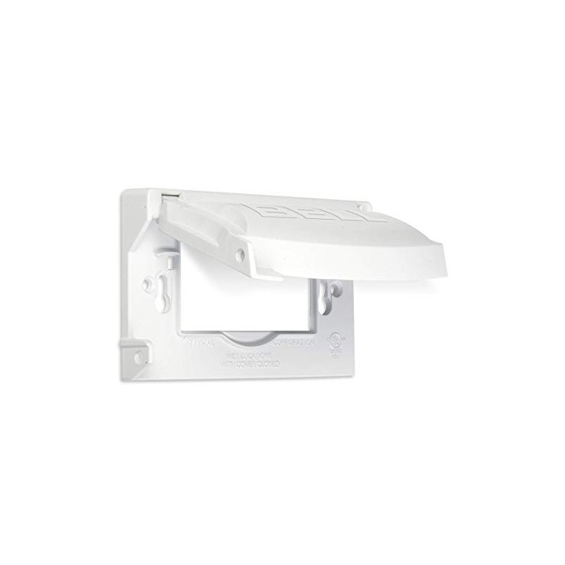 BELL MX1250W 1-Gang Flip Weatherproof Cover, Universal Metal 12-in-1 Outlet