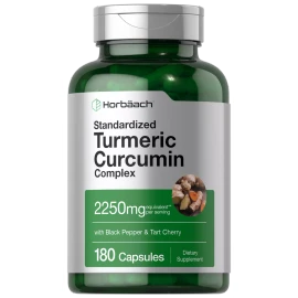 Horbäach Turmeric Curcumin with Black Pepper & Tart Cherry | 180 Count | by Horbaach
