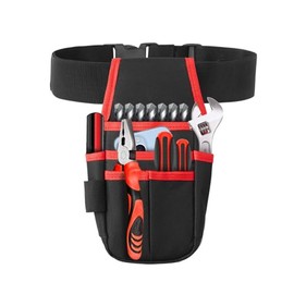 Multipurpose Tool Bag, Tool Bag Organiser, Tool Bag Electrician, Tool Belt, Canvas Tool Bag, Professional Tool Bag (Red)