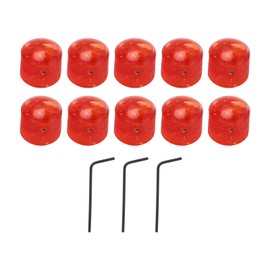 Volume Tone Dome Knobs Plastic Control Electric Guitar Bass Parts Accessories with Hex Wrench GD85 Red