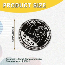 3D Metal Car Badges Emblems, Seven Slot For Sisterhood Car Emblem, 4 x 4 Metal Automotive Badge, Round Emblem Decals, Car Exterior Emblems Badge Compatible with Jeep Wrangler Vehicles Trucks SUV