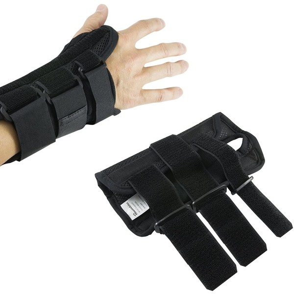 Wrist Brace, Carpal Tunnel Braces, Pair, Two (2), Small/Medium, Right and Left Support, Forearm Splint, Fitted, Pain Relief, Reduced Recovery Time, Compression, Breathable, Sprain, Arthritis, Tendinitis