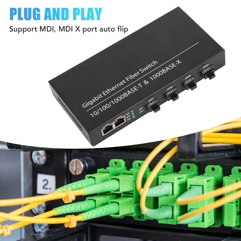 SFP Ethernet Fiber Switch Up To 120km 4 Optical Port