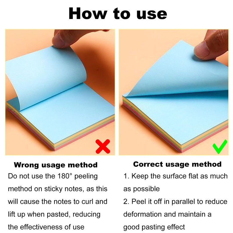 Haftnotizen Klebezettel, 76 x 76 mm Sticky Notes Kanariengelb, Selbstklebende