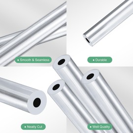 M METERXITY 3-Pack 300mm 6063 Aluminum Round Tube, 7mm ID 16mm OD Seamless Aluminum Tubing for Construction/Machining/DIY Crafting, Metal Straight Pipe [0.28"x0.63"x12"]