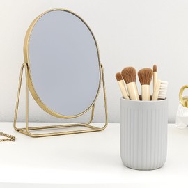 BosilunLife Ceramic Toothbrush Holder - 12oz Bathroom Toothbrush Holder Light Grey Tooth Brush Holders Tumbler Cups Reusable Toothbrush Mouthwash Cup Small Toothbrush and Toothpaste Holder