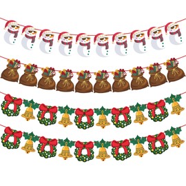OHOME Christmas Decorations - Christmas Ornaments,40 Pack Christmas Garland | Christmas Tree Decorations for Party,Christmas Backdrop for Indoor Outdoor | Christmas Wreaths for Front Door Wall Yard