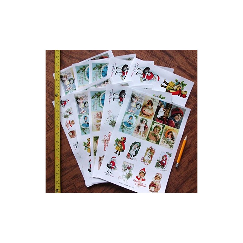 Decoupage Paper Pack (20 Sheets 10x15cm) Vintage Christmas Your Girls