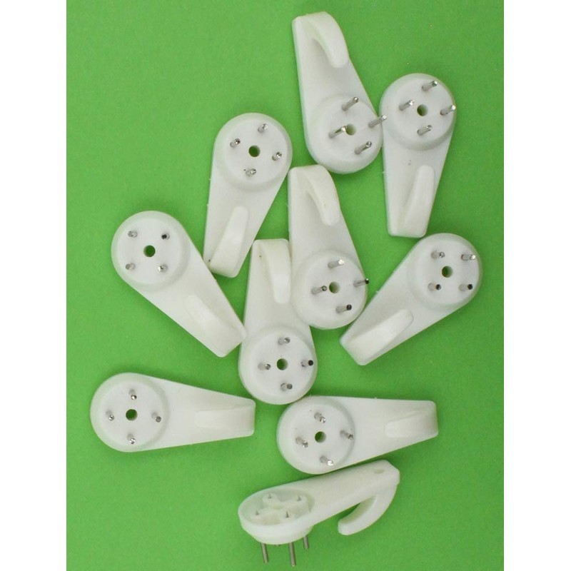 10pcs - White Picture Hanger Hooks – Ideal for Hanging