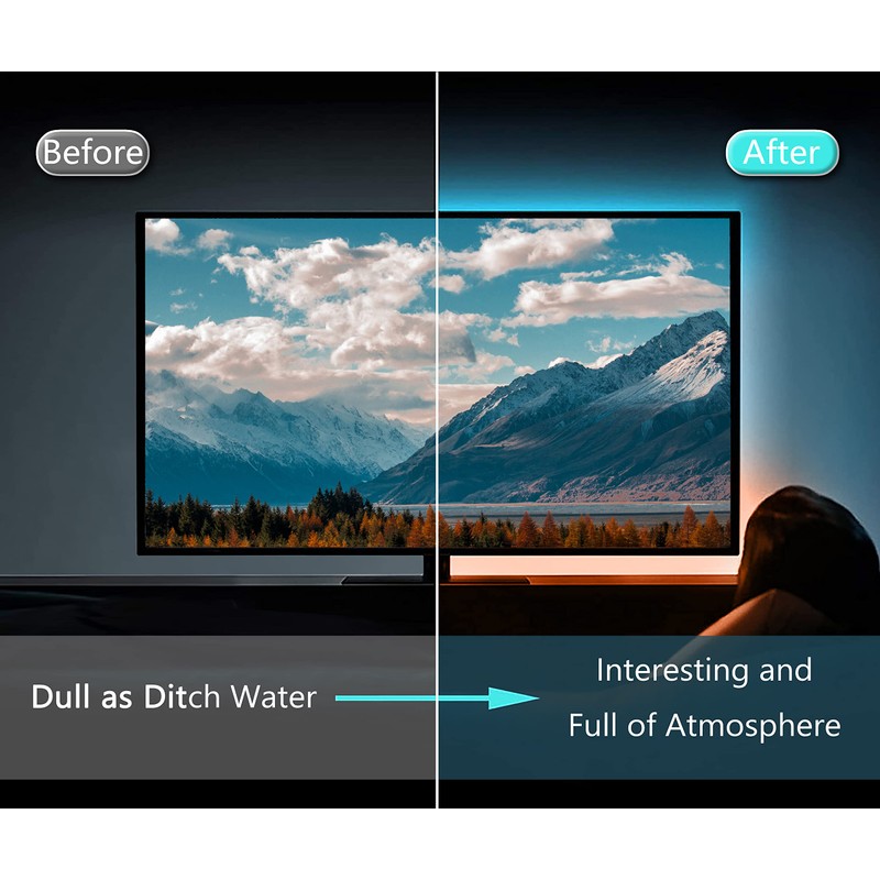 TYOASCLR Monitor Backlight, RGB LED Strip Lights are Color Synchronized