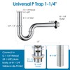 ROVOGO P Trap 1-1/4" for Bathroom Sink, Stainless Steel P