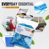 Garbage Trash Can Rubber Bands Blue Large Size 17" Inch