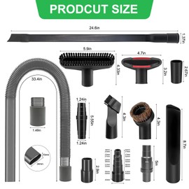 12-Piece Vacuum Attachments Compatible with Shark Navigator Lift-Away NV360 NV352 NV356E NV501 & Rocket HV301 HV322 Vacuum With Dryer Lint Vac Attachment