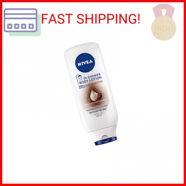 NIVEA Cocoa Butter In Shower Lotion, Body Lotion for Dry