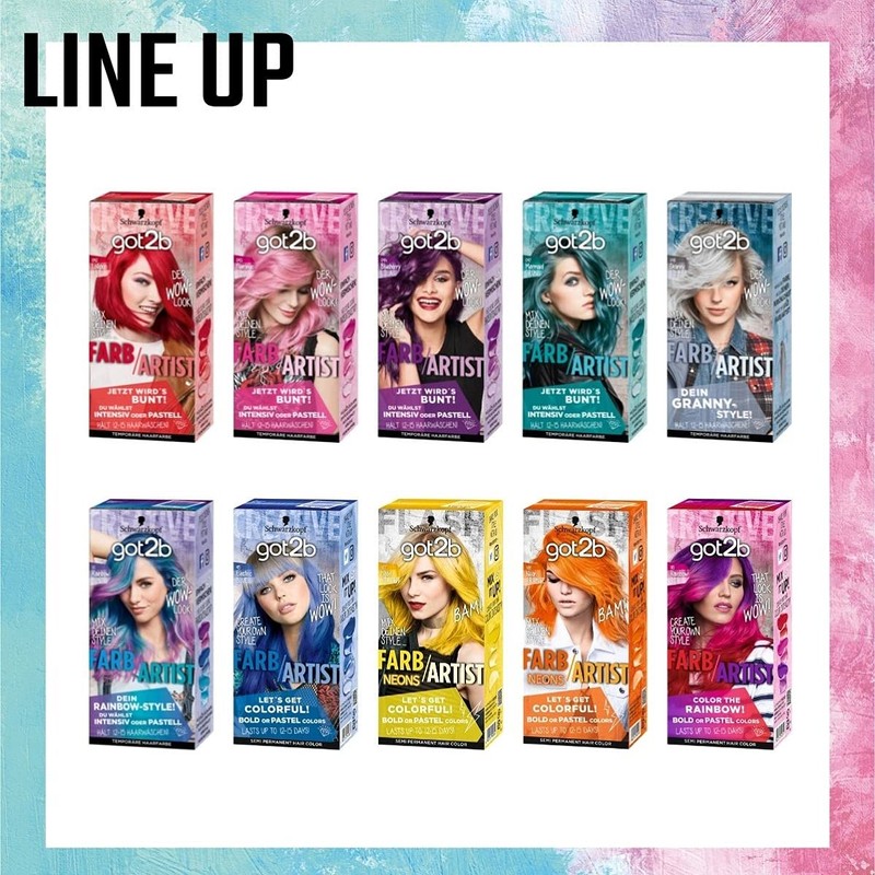 Schwarzkopf got2b Color Cream Hair Conditioner with Gloves Attached Neon
