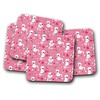 4 Set - Pink Poodle Coaster - Dog Love Hearts