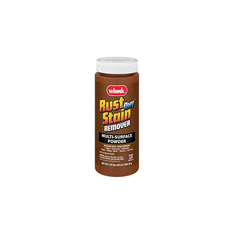 Whink Rust Oxy Stain Remover, Multi-Surface Powder for Outdoor Stain