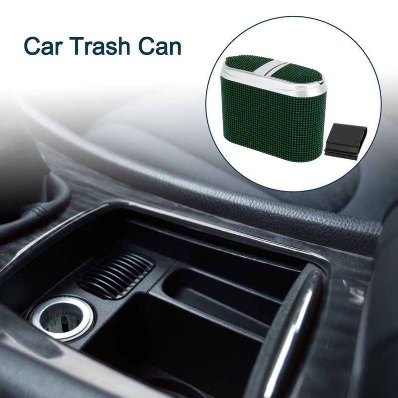 TUCKBOLD Car Trash Can Portable Car Door Trash Bin Green