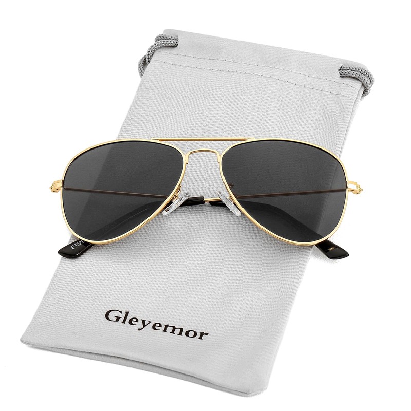 Gleyemor Kids Polarized Aviator Sunglasses for Little Girls Boys Age