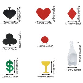 Honbay 60g Casino Party Table Scatter Confetti, Party Decoration Confetti, Sequins Sprinkle Confetti, for Viva Las Vegas Party, Game Night, Carnival Party, Themed Party, Celebrations, Birthday,