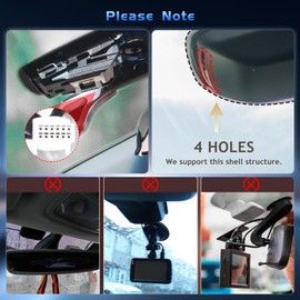 4K Dash Cam Custom fit for Toyota Camry & Camry Hybrid 2018 2019 2020 (Model B), LE L XLE SE XSE Sedan 4D etc, UHD 2160P Video, WiFi&App, Loop Recording, G-Sensor