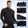 TERODACO Rash Vest Mens Long Sleeve Swimming Shirts for Men