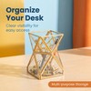 JIARI Glass Pen Holder Cup for Desk, Pencil Cup Holder,