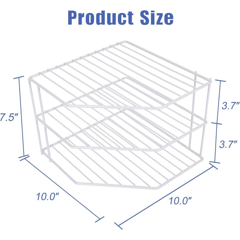 AKAZA 3-Tier Corner Shelf Counter and Cabinet Organizer - Cabinet