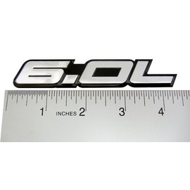 6.0L Liter in Silver on Black Highly Polished Aluminum Car Truck Engine Swap Nameplate Badge Logo Emblem for 08 09 2008 2009 Pontiac G8 L76 05 06 2005 2006 Pontiac GTO LS2 Fits Other Vehicles