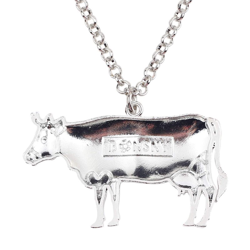 DUOWEI - Collar de metal con diseño de vaca lechera