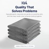 K&A® Satin Stripe Pillow Protectors Pack of 2 Zippered Grey