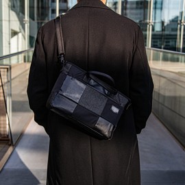 Doubles Black DSBK Driving Tote 2-Way Tote SQUARES Series -3086, Black