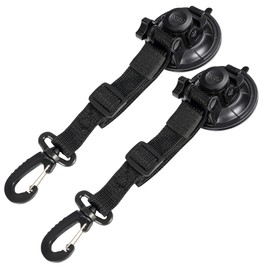 REDCAMP Heavy Duty Suction Cup Anchor with Long Straps and Securing Hook Tie Down, Camping Tarp Accessory as Car Side Awning, 2 Pieces
