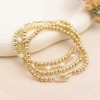 Tyebiva Gold Bracelets Stack Set for Women, Summer Trendy 4Pcs