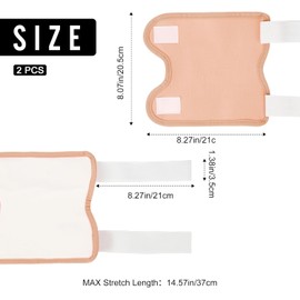 Castor Oil Packs for Knees, 2Pcs Reusable Castor Oil Pack Wrap Organic Cotton,Organic Castor Oil Pack Wrap,Organic Castor Oil Pack, Oil-proof Castor Oil Compress Pads Flannel Cloth Castor Oil Pack