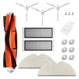 APZOVO Accessories for Roborock Robot Vacuum Cleaner, Replacement Parts Compatible with Roborock S50 S51 S55 S5 Max S6 S60 S65, HEPA Filter, Main Brush, Wipes, Side Brush - 18 Pieces