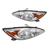 AUTOSITY Headlights Assembly Compatible with Camry 2002-2004 Chrome Housing, Clear