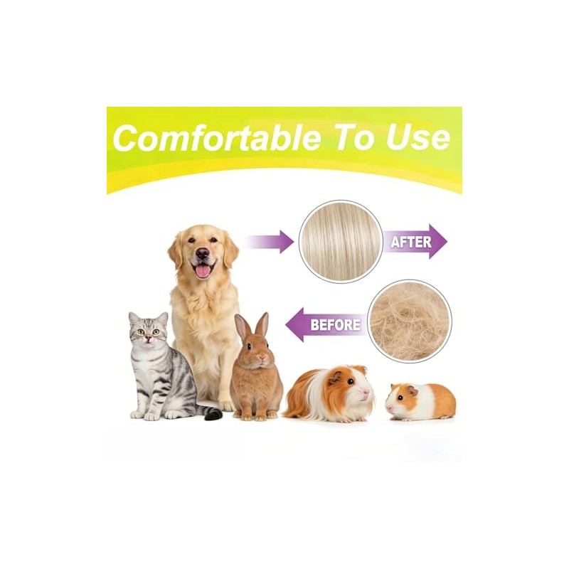 Pet Grooming Comb Set, 4 Pack Stainless Steel Flea Combs,
