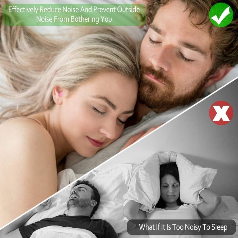 24 Pairs Waterproof Ear Plugs, Sleeping Ear Protection Earplugs, Wax