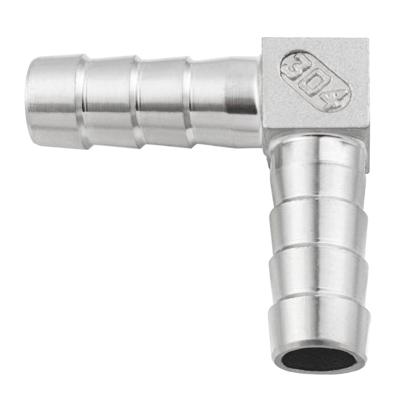 Goldpea 10mm(3/8") Barbed Stainless Steel 304 Hose Barb Elbow 90