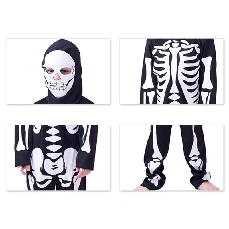 SCGEHA Skull Costume, Skull, Skull, Ghost, Cosplay, Halloween Costume, Kids