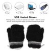 Electric USB Heated Gloves Double Side Heating Keep Warm Fingerless