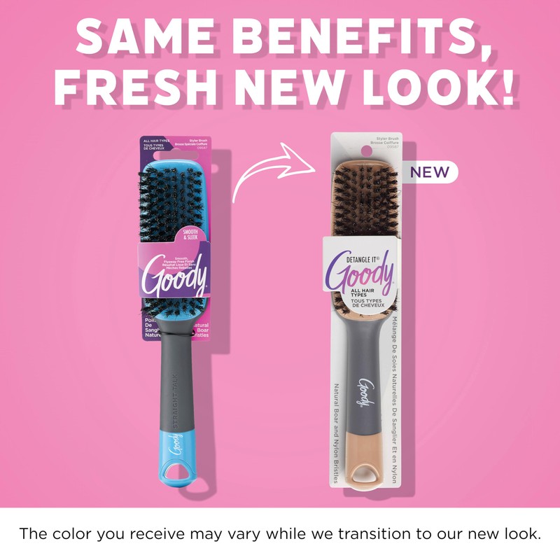 Goody Detangle It Boar Bristle Hair Brush, Use as a