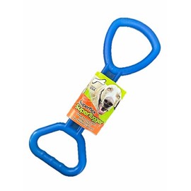 SuperTugger Dog Toy for Less Aggressive Chewers, 13.5 inch Interactive Long Lasting Dogs Toys Flexible Polymer Tug-of-war Toy for Medium Breed | Helps Clean Teeth