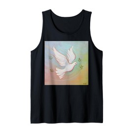 Graceful Peace Dove/Pastel/Olive Branches Tank Top