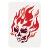 Doodlream Flame Skull Painting Stencil 29.7 x 21cm Drawing DIY